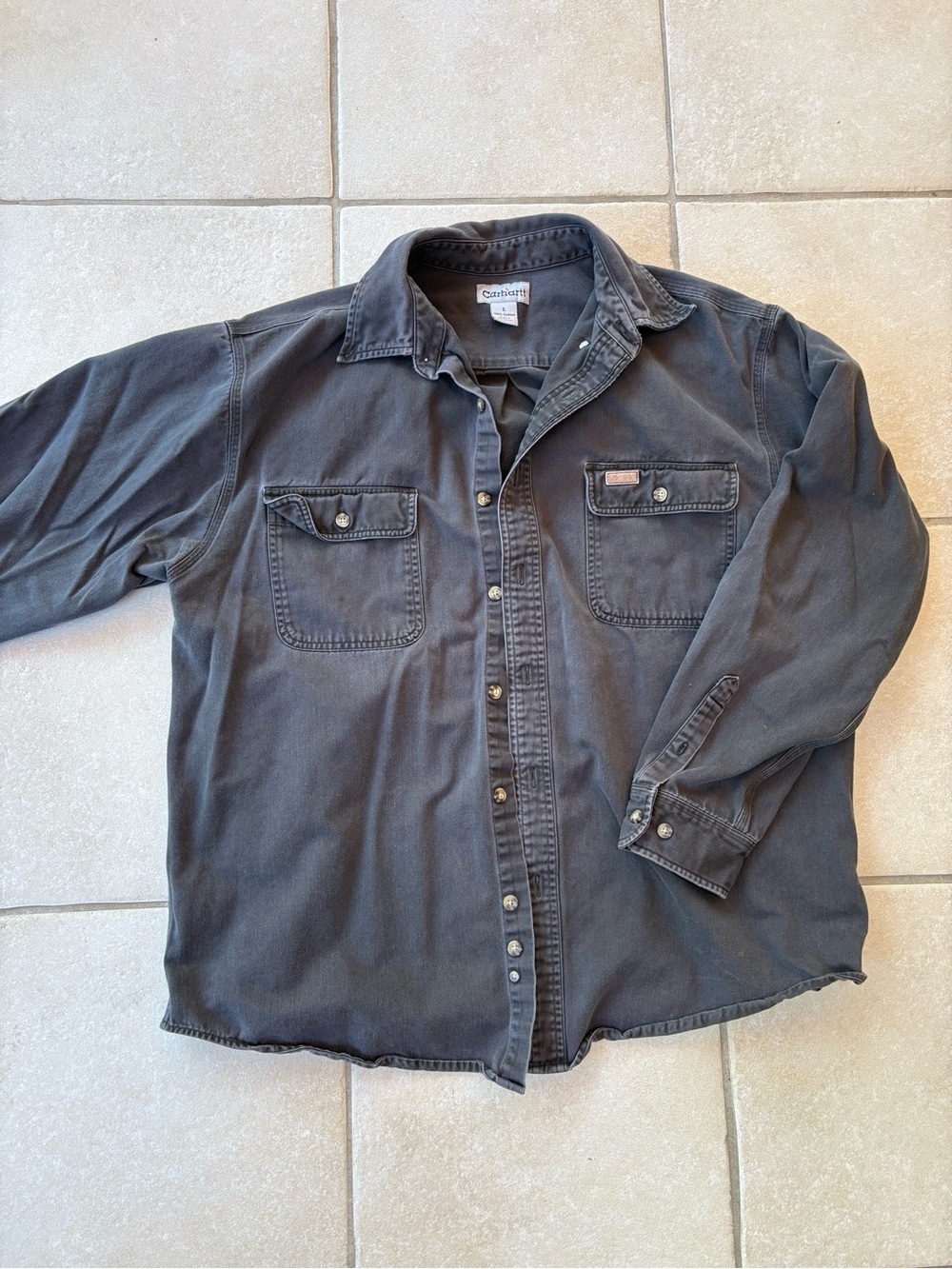 Carhartt Men's Dark Gray Lightweight Work Shirt Jacket